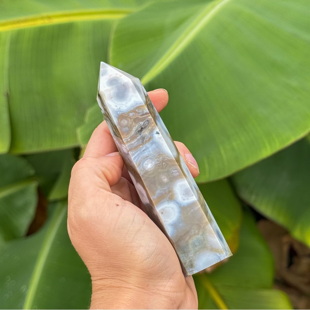 Ocean Jasper with Pyrite Tower